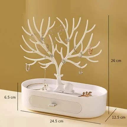 Jewelry Rack Antlers Earrings Necklaces Rings Display Bracelet Deer Jewelry Organizer Cases Stand Tray Tree Gifts For Women
