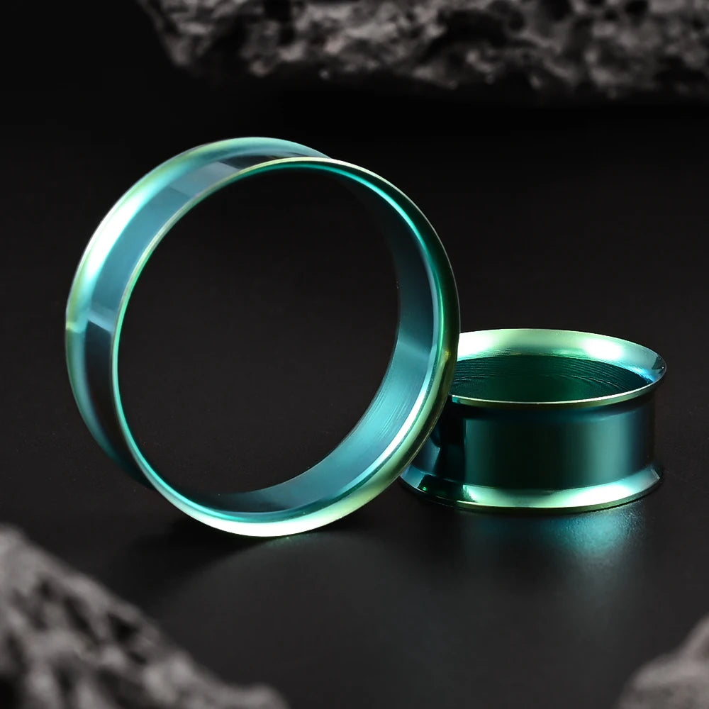 Doearko 2pcs 3-38mm Ear Plugs Tunnel Flesh Earring Gauges Hollow Piercing Tunnels Ear Expander Stretcher Body Jewelry