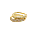 2026 New Gold Plated Multilayer Stacking Finger Ring Micro Pave Cubic Zircon For Women Fashion Unique Full Finger Jewlery