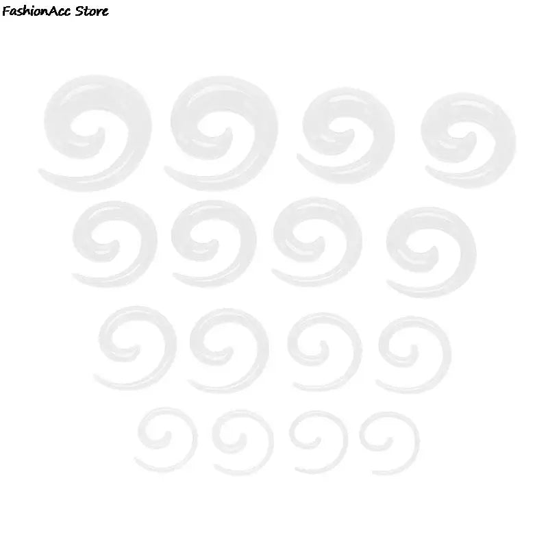 16Pcs/Set Fashion Snail Spiral Taper Flesh Tunnel Ear Stretcher Expander Stretching Plug