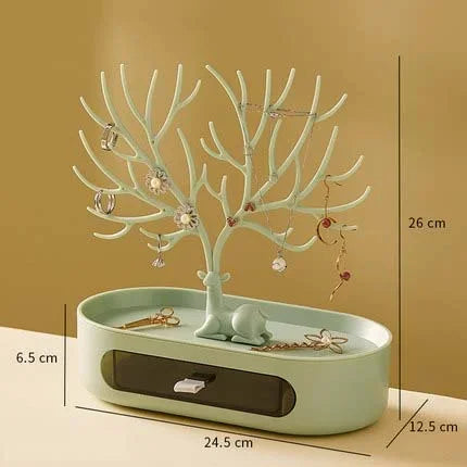 Jewelry Rack Antlers Earrings Necklaces Rings Display Bracelet Deer Jewelry Organizer Cases Stand Tray Tree Gifts For Women
