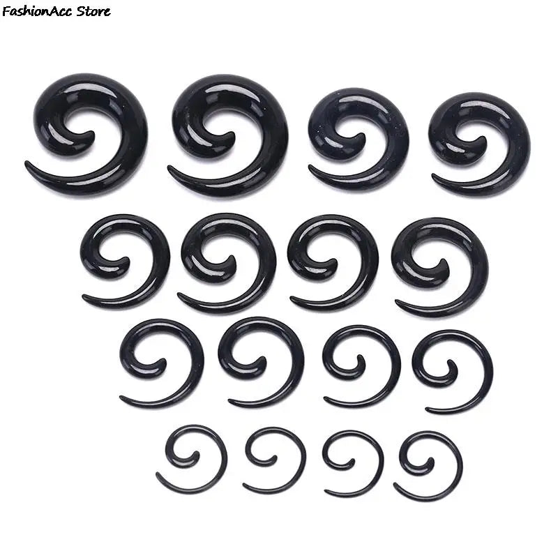 16Pcs/Set Fashion Snail Spiral Taper Flesh Tunnel Ear Stretcher Expander Stretching Plug