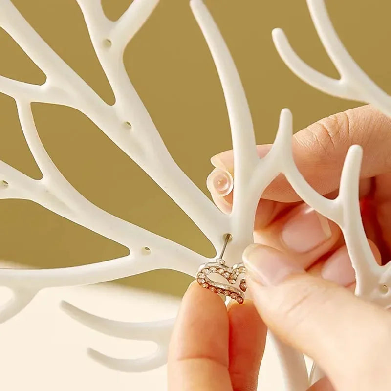 Jewelry Rack Antlers Earrings Necklaces Rings Display Bracelet Deer Jewelry Organizer Cases Stand Tray Tree Gifts For Women