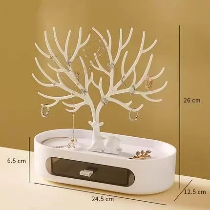 Jewelry Rack Antlers Earrings Necklaces Rings Display Bracelet Deer Jewelry Organizer Cases Stand Tray Tree Gifts For Women