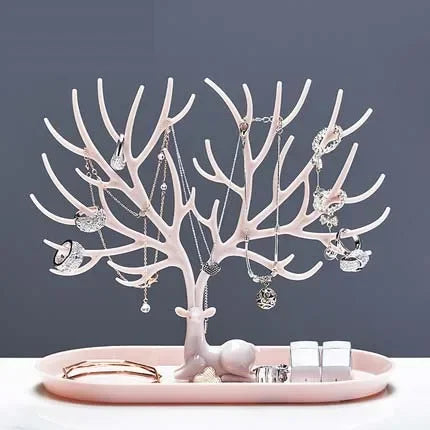 Jewelry Rack Antlers Earrings Necklaces Rings Display Bracelet Deer Jewelry Organizer Cases Stand Tray Tree Gifts For Women