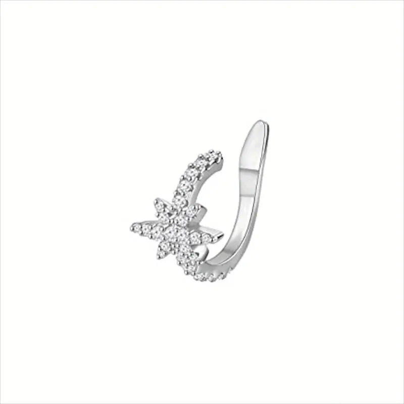 1Pc Hot Sale Cute Metal Leaf Earcuff Clips On Earring for Women Girls, No Fake Piercing Cartilage Earrings Ear Ring Without Hole