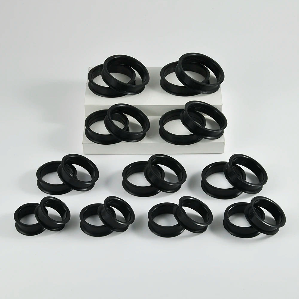 Pair Supersize Flexible Silicone Double Flared Ear Tunnel Plug Skin/Brown Flesh Tunnel Ear Gauge Expander Stretchers Piercing