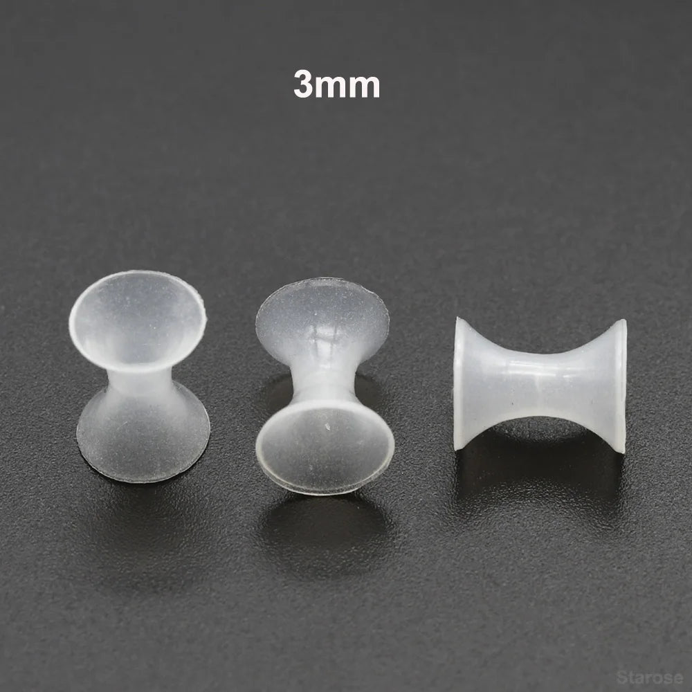 Starose 3Pcs Glow-In-The-Dark 3mm~24mm Soft and Clear Silicone Ear Plugs and Tunnels for Men Women Luminous Ear Skins Stretcher