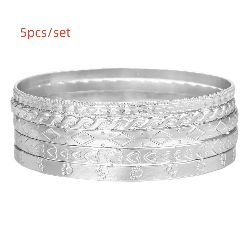 New Fashion Boho Punk 10Pcs/Sets Cuff Bracelets & Bangles For Women Love Pulseiras Bangle Set Feminina Jewelry Charm Gifts