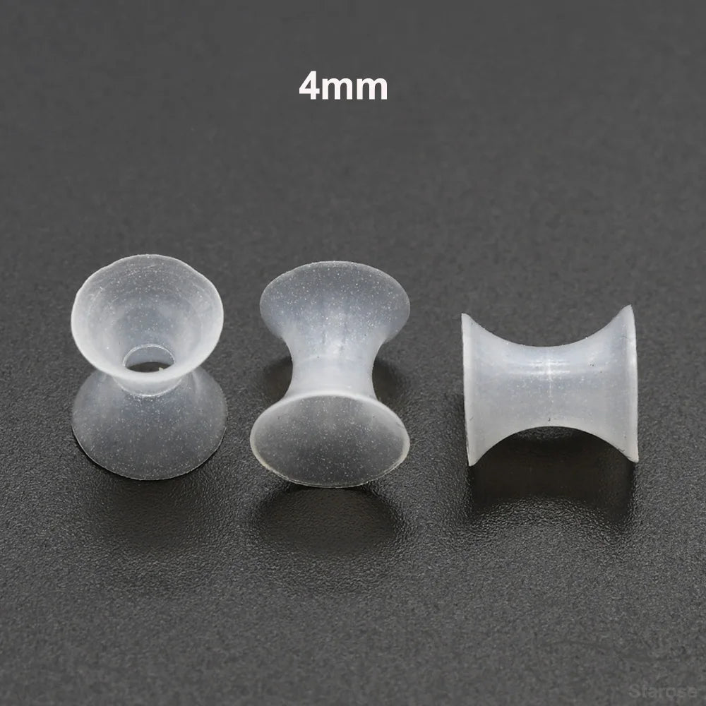 Starose 3Pcs Glow-In-The-Dark 3mm~24mm Soft and Clear Silicone Ear Plugs and Tunnels for Men Women Luminous Ear Skins Stretcher