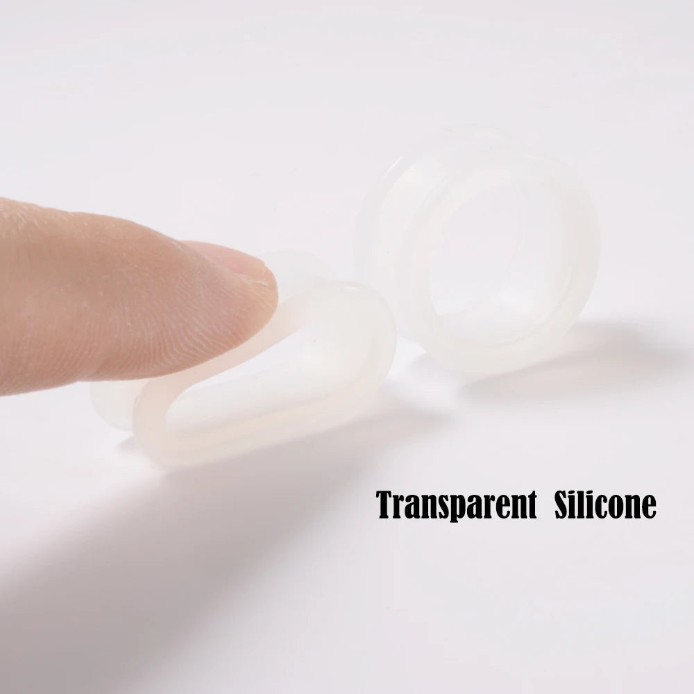 2pcs Ear Tunnel Plug White Black Clear Acrylic Double Flare Ear Gauges Saddle Expander Stretcher Body Jewelry