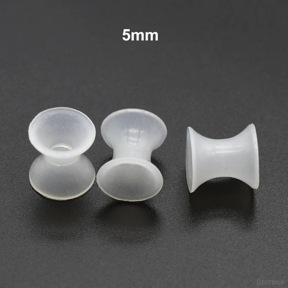 Starose 3Pcs Glow-In-The-Dark 3mm~24mm Soft and Clear Silicone Ear Plugs and Tunnels for Men Women Luminous Ear Skins Stretcher