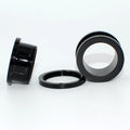 2pcs Ear Tunnel Plug White Black Clear Acrylic Double Flare Ear Gauges Saddle Expander Stretcher Body Jewelry