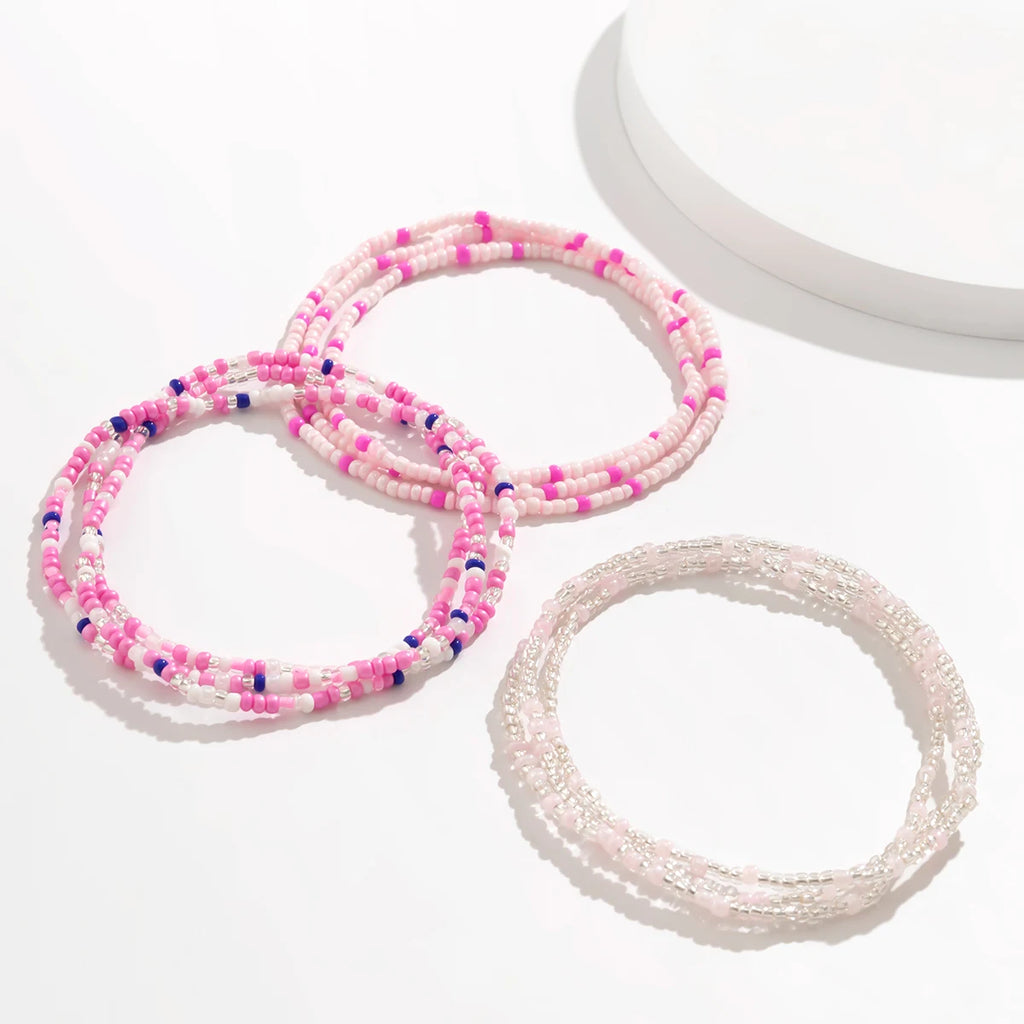Ingemark 3Pcs/Set Boho Elastic Seed Beads Waist Belly Belt Chains Women Summer Bikini Sexy Aesthetic Body Jewelry Accessories