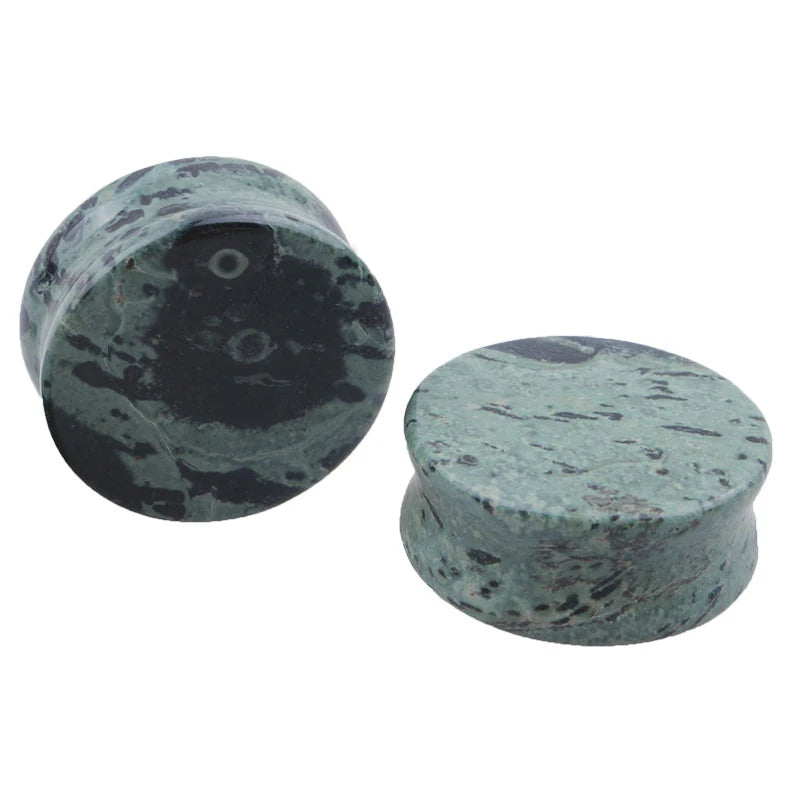 2pcs Stone Flesh Ear Plugs Tunnels Double Flare Ear Piercings Earrings Gauges Women Men Helix Lobe Labret Stretcher Body Jewelry