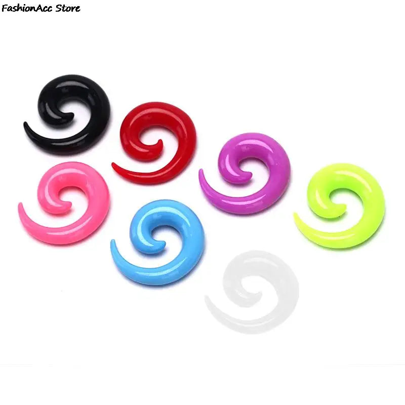 16Pcs/Set Fashion Snail Spiral Taper Flesh Tunnel Ear Stretcher Expander Stretching Plug