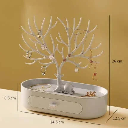 Jewelry Rack Antlers Earrings Necklaces Rings Display Bracelet Deer Jewelry Organizer Cases Stand Tray Tree Gifts For Women