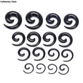 16Pcs/Set Fashion Snail Spiral Taper Flesh Tunnel Ear Stretcher Expander Stretching Plug