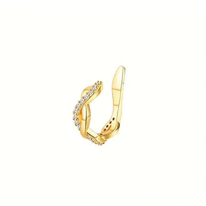 1Pc Hot Sale Cute Metal Leaf Earcuff Clips On Earring for Women Girls, No Fake Piercing Cartilage Earrings Ear Ring Without Hole