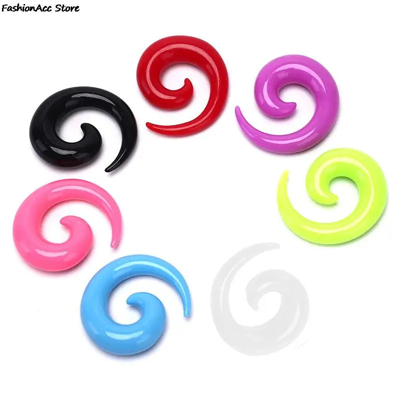 16Pcs/Set Fashion Snail Spiral Taper Flesh Tunnel Ear Stretcher Expander Stretching Plug