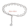 Women's belt Luxury brand Heart Shaped Metal Waist Chain Belt Goth accessories Y2k belts for women Punk style with Jeans Dress