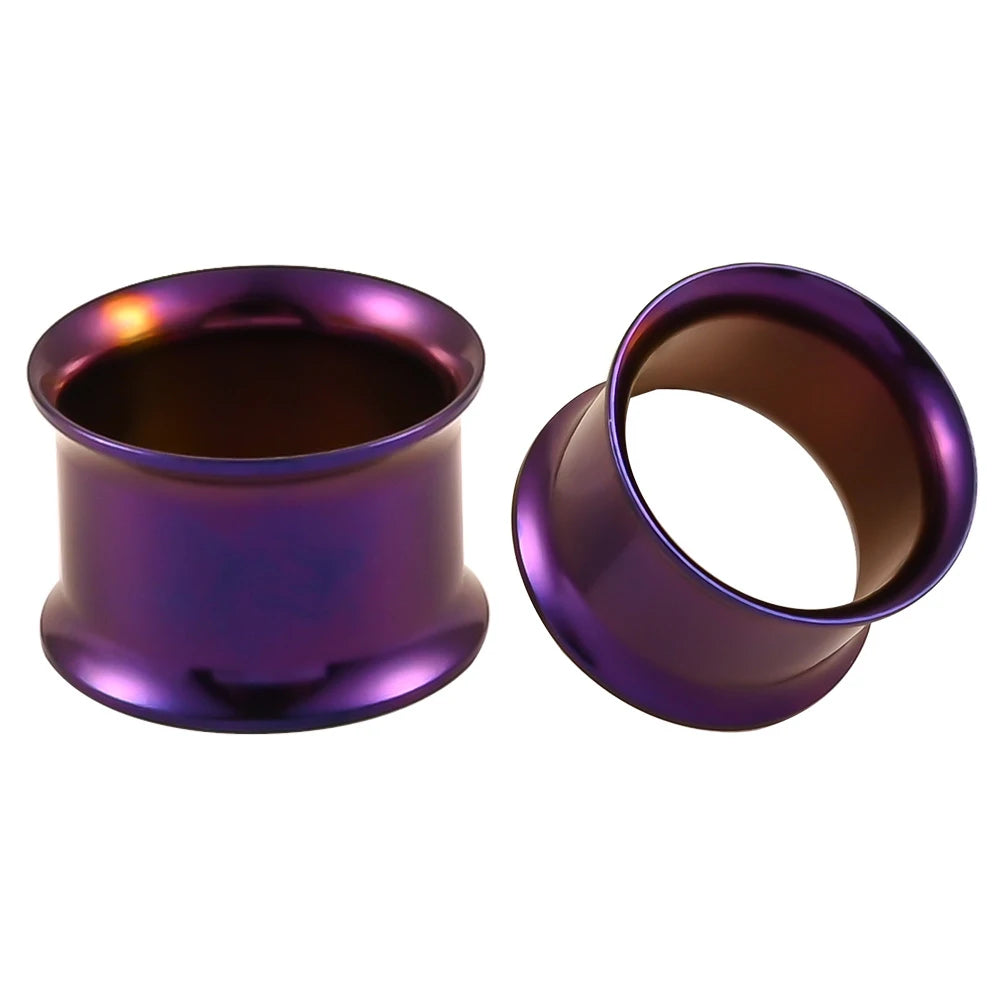 Doearko 2pcs 3-38mm Ear Plugs Tunnel Flesh Earring Gauges Hollow Piercing Tunnels Ear Expander Stretcher Body Jewelry