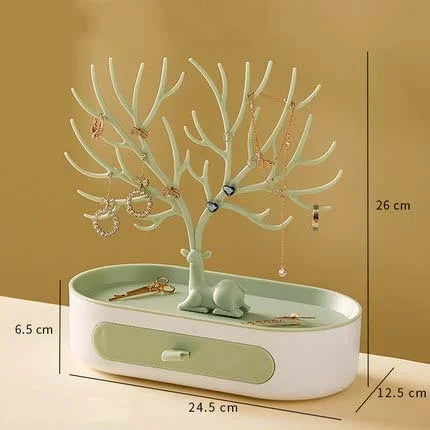 Jewelry Rack Antlers Earrings Necklaces Rings Display Bracelet Deer Jewelry Organizer Cases Stand Tray Tree Gifts For Women