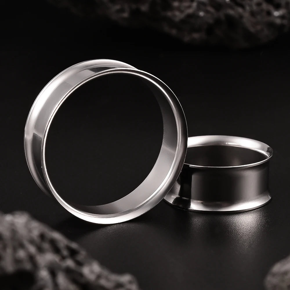 Doearko 2pcs 3-38mm Ear Plugs Tunnel Flesh Earring Gauges Hollow Piercing Tunnels Ear Expander Stretcher Body Jewelry