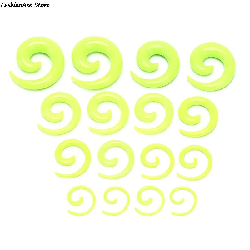 16Pcs/Set Fashion Snail Spiral Taper Flesh Tunnel Ear Stretcher Expander Stretching Plug