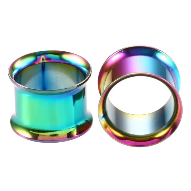 Doearko 2pcs 3-38mm Ear Plugs Tunnel Flesh Earring Gauges Hollow Piercing Tunnels Ear Expander Stretcher Body Jewelry